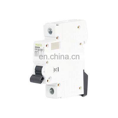 Good quality and cheap easy to use durable Matis MM50H-1P 1-63A 380V 50/60hz electrical mini circuit breaker