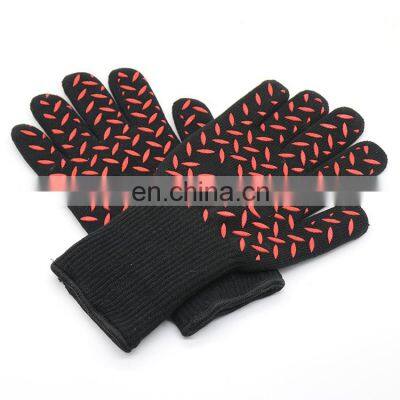 Extreme Heat Resistant Silicone Oven Gloves, Extra Long Cuff BBQ Gloves