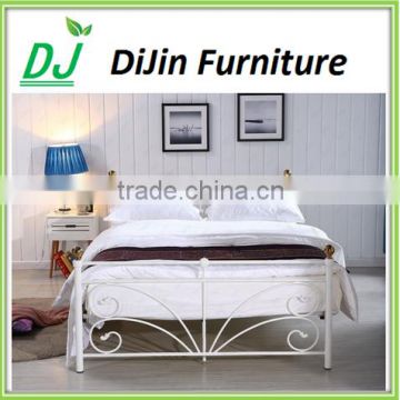 Modern design luxury iron double/queen bed for bedroom furniture