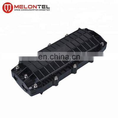 MT-1504 Factory Price Outdoor 12 48 72 96 Core 3 in 3 out PC  waterproof Fiber Optic Black Splice Enclosure with splicing tray