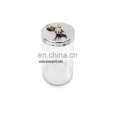 Luxury Lilly Lid Metal & Glass Canister photo-2