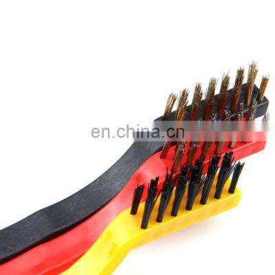 Copper / Iron / Nylon Wire Gas Stove Cleaning Brush For Boiler Cleaning Rust Easy to Use With Plastic Handle photo-5