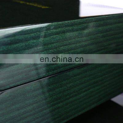 Customized Luxury Solid Wooden Watch Box PU Interior Piano Finish Packaging Box for Watch photo-4