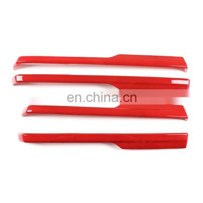 Suitable for 14-20 Toyota Smooth door armrest lower trim ABS sports red 4-piece set of car accessories