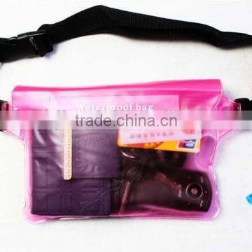 Pink transparent elegant waterproof waist bag