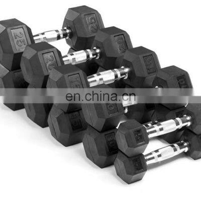 Hexagon Dumbbell Men's Home Gym Rubberized Pure Iron Fixed Yaling Heavy Weight Training Arm Dumbbell Rack photo-2