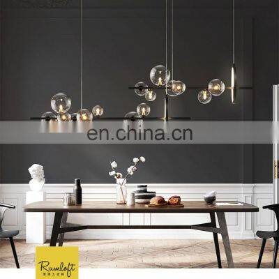 Nordic Black LED Chandelier Light Dining Room Cloth Store Hanging Chandelier Lighting G9 Bulb