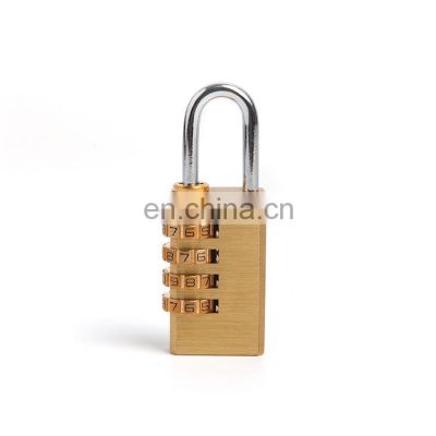 Small 4 Digital Security Anti-Rust Brass Combination Lock For Luggage Case