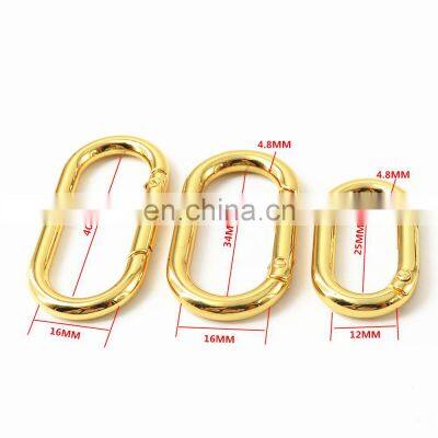 Factory Direct Sale Price Heavy Duty Oval Shape Brass Carabiner For Handbag Swivel Carabiner Key Chain photo-5