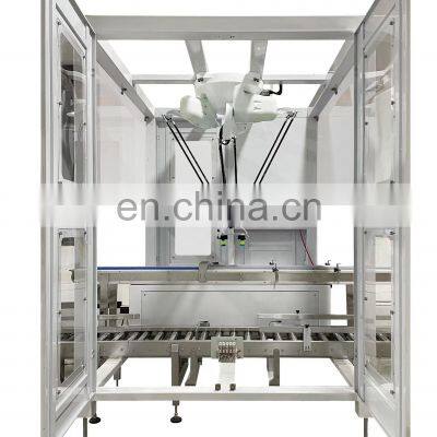 Automatic Case Packer Robot Arm Biscuits Cakes Burgers Foods Carton Box Filling Packing Machine photo-4
