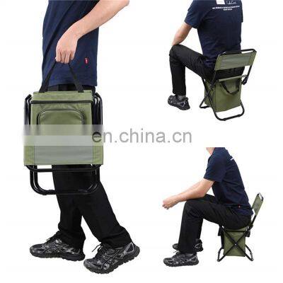 Multi-Function Portable Detachable Backpack Folding Stool with Cooler Bag for Fishing Beach, Camping and Outing Chair