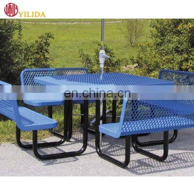 Comfortable Expanded Metal Garden Bench and Chair photo-5