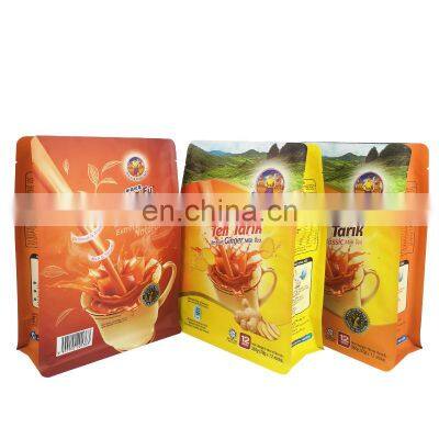 Stand up Milk Tea Pouch Bag Aluminum Foil Flat Bottom Coffee/snack/nuts Plastic Packaging Bag photo-3