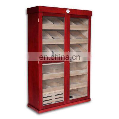 4000-5000ct cigars Custom large wooden cigar cabinet  humidor for cigar display with tray LED