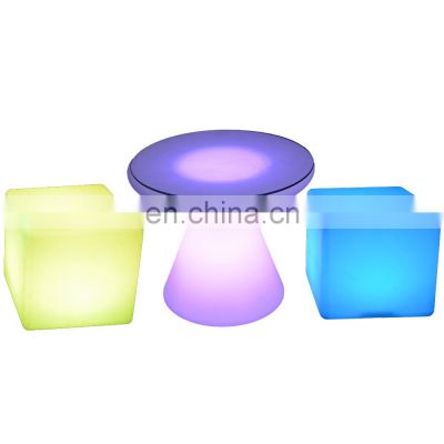 garden outdoor decor led cube chair light bar sofa glow bar led chairs and tables