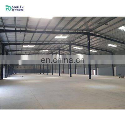 prefab steel curved roof structure workshop shed construction steel bracing