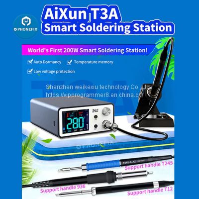 AIXUN T3A soldering station with 936 T12 T245 handles iron tips