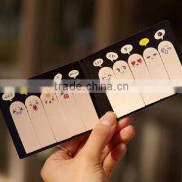 Cute finger sticky notes, cartton memo pad with black cover