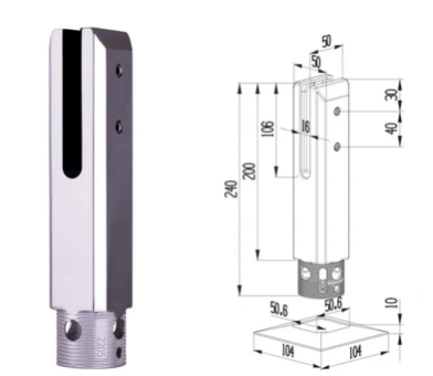 Glass Clips For Swimming Pools，Glass Railings Glass Clips，No-Drilling Glass Spigot，Stainless Steel Glass Clips