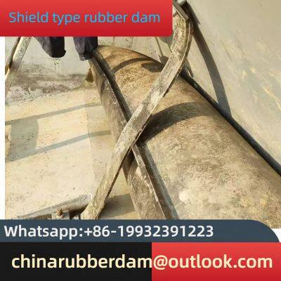 Rubber dam filled water blocking dam dust sealing water blocking dam blue black air shield dam installation and maintenance