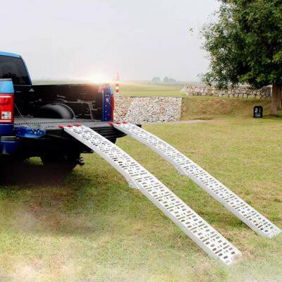 ATV Aluminum Folded Loading Ramp 1,500lbs With Safety Ratchet Strap for Trailers,Trucks, Lawn Mower, Dirt Bike photo-2