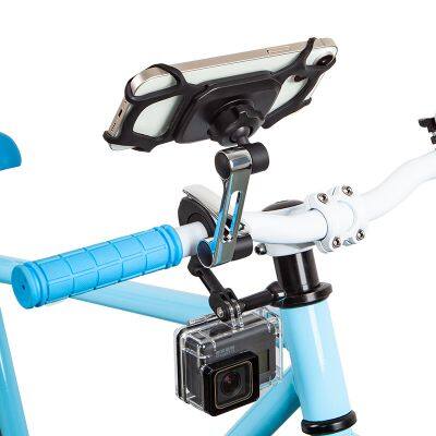 universal 360 degree Cell Phone stand flexible mobile clip mount quickly lock bike phone holder for bicycle motorcycle