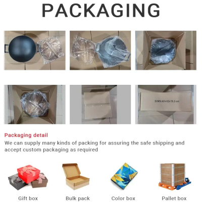 Chinese Factory Frying Wok Pan Pre-seasoned Cast Iron Round Woks Professional Cast Iron Wok 36 cm photo-5