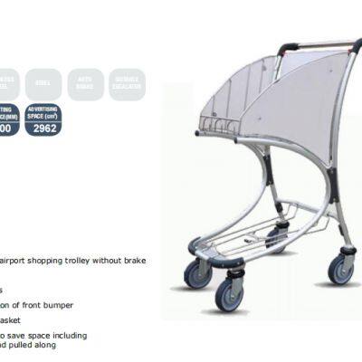 High Quality Airport Luggage Baggage Trolley Cart Hand Brake Airport Trolley