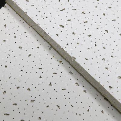Modern Design 12mm Thick Mineral Fiber Acoustic Ceiling Tile Fireproof Perforated Artistic for Hotels Installation Ceiling Grid photo-3