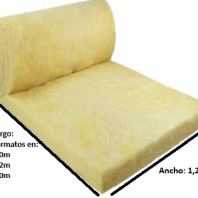 Fiberglass Insulation Roll Width 1.2m, Density 12kg/m3 with or without paper/aluminum foil