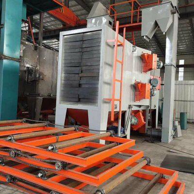 Roller through shot blasting machine for large-scale steel structure rust removal, efficient and energy-saving