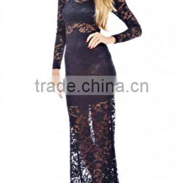 2014 High quality Full lace Maxi Drss