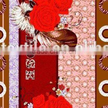 beautiful flower 100% polyester microfiber bedsheet fabric for home textile