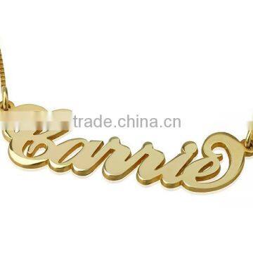 New Design Gold Name Pendant Necklace for Women , Stainless Steel Name Necklace