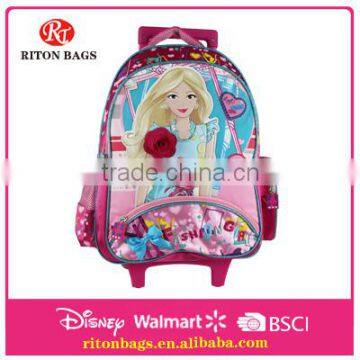 Hot Selling Fashion Girl Trolley School Bag