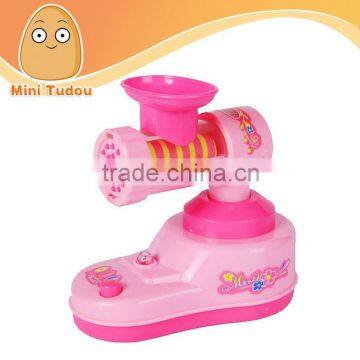 China Manufacturer Kids Play House Furniture Toys Mini Appliances Toys Meat Grinder With Light