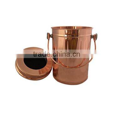 1 Gallon Copper Countertop Compost Bin Crock Container for Indoor Kitchen Use - Copper Coated Stainless Steel 1 Gallon - BONUS I Quality Choice photo-3