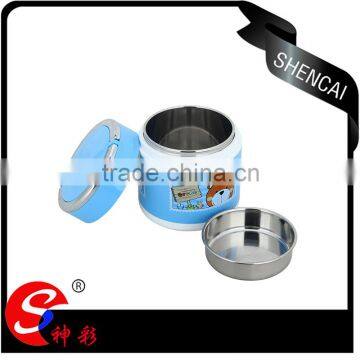stainless steel bento food warmer container/ bulk layered lunch box thermal