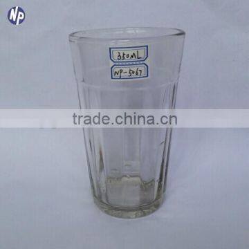 350ml transparent white glass juice drinking cups