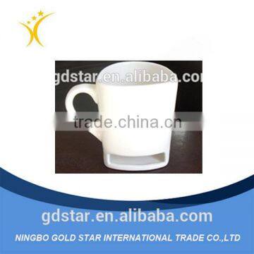 Ceramic cup cookies, ceramic coffee mug with biscuit holder
