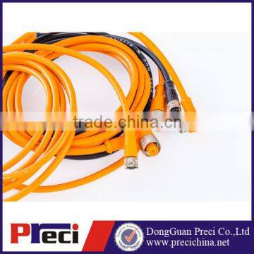 assemble straight M12 4pin cable connector