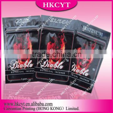 Herbal incense packaging bags/Diablo potpourri bags/3 flavors