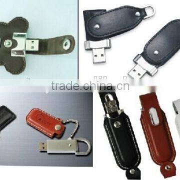 hot sale mix models real leather usb drive,OEM logo leather pendrive 1gb to 64gb, wholesale price usb stick