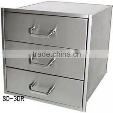 304 stainless steel drawer cabinet,3layers drawers cabinet with lowest price