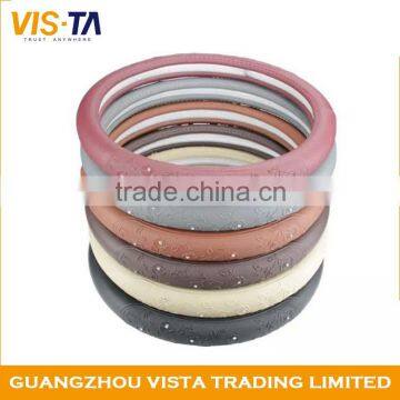 New Brand High Quality Micro Fiber Car Steering Wheel Cover/Leather Steering Wheel Cover