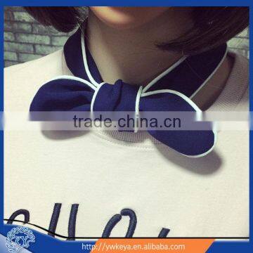 2016 Latest plain color soft chiffon neck wear scarf for fashion women