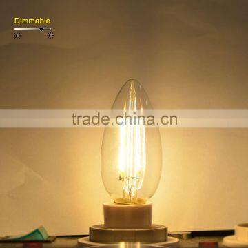 E14 E12 Led Light 110V / 220V 2W 4W 6W Led Filament Bulb Candle Light Lamp Lampada Led Retro Edison Glass Crystal Chandeliers photo-5