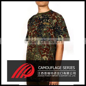 OEM Service students military training round neck military uniform t shirt camouflage