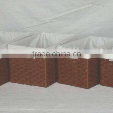Hot sale rectangular paper rope nursery storage baskets for kids