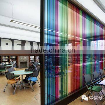 Custom Cut Tempered Shop Fronts Partitions Glass Prefabricated Decorative Sliding Door/Wall Price